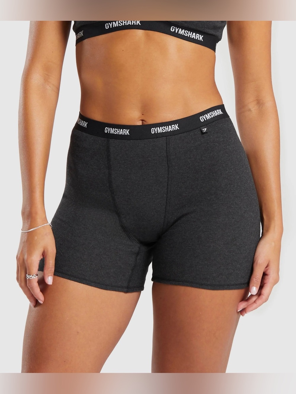 Gymshark Women’s Rib Shorts Small Midnight Black